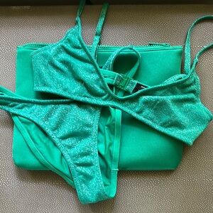 Triangla Maia Jaded Sparkle Bikini With Bag